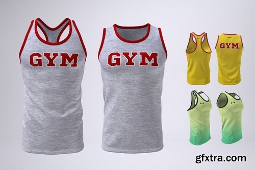 Men\'s Gym Tank Top Mock-Up