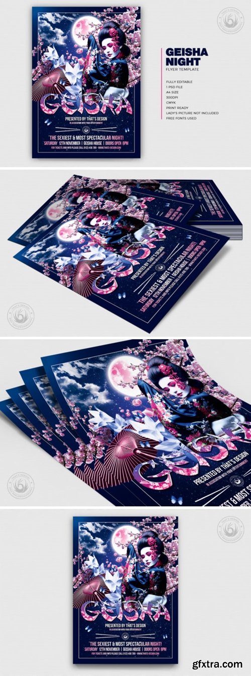 Geisha Night Flyer Template V2 1658496