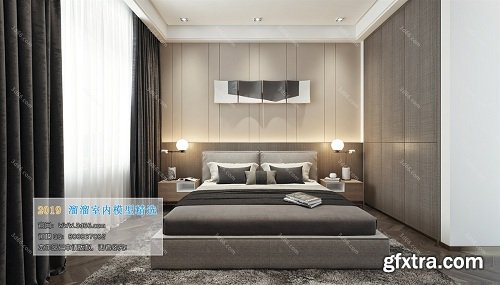 Modern Style Bedroom Interior Scene 26 (2019)