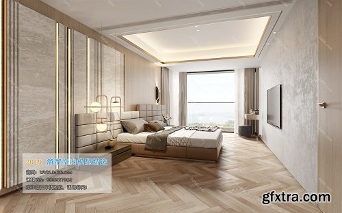 Modern Style Bedroom Interior Scene 27 (2019)