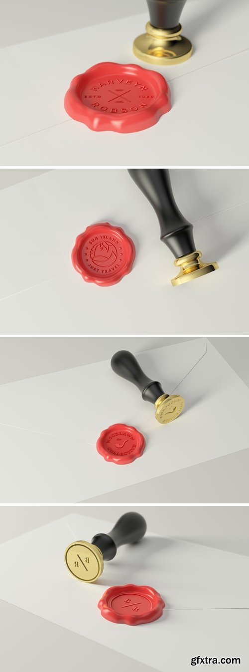 Wax Seal Stamp Photoshop Mockups