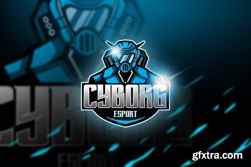 cyborg blue - Mascot & Esports Logo