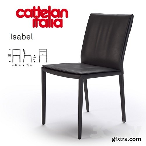 Table Scorpio Wood \\ Chair Isabel \\ Cattelan Italia