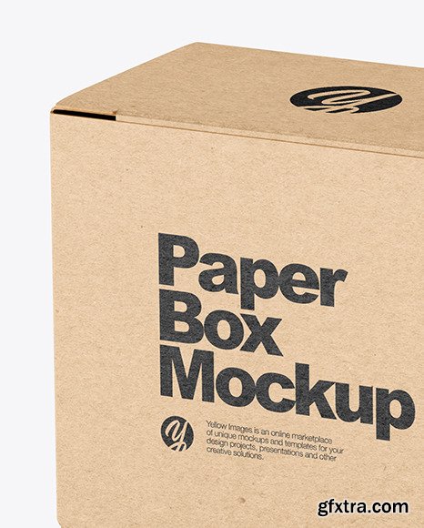 Kraft Paper Box Mockup 46604