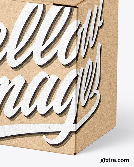 Kraft Paper Box Mockup 46604