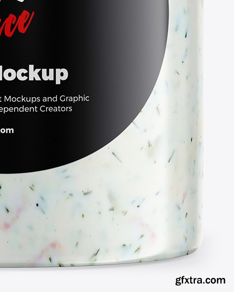 Jar with Tartar Sauce Mockup 46602