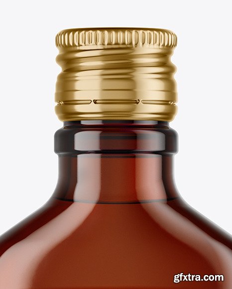 Amber Glass Bottle Mockup 46600