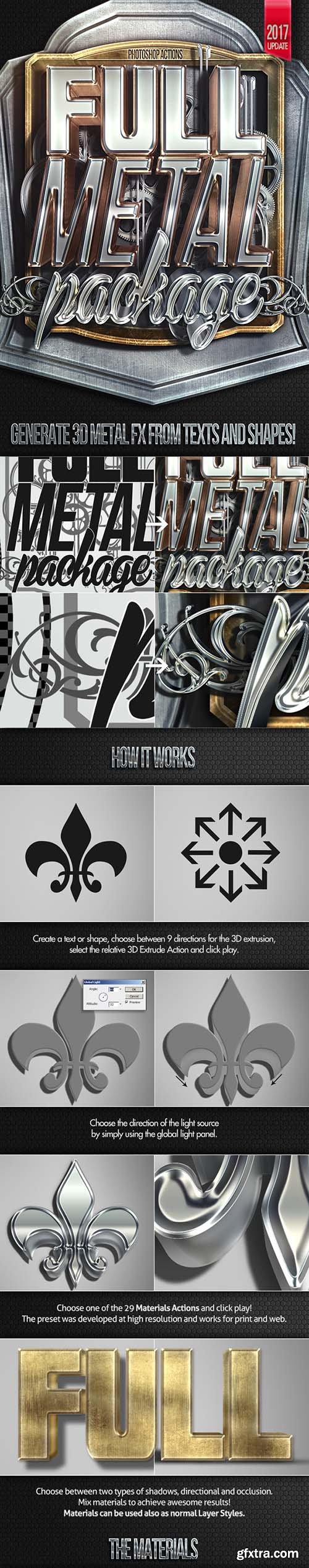 Graphicriver Full Metal Package 3D - Photoshop Actions 7947591