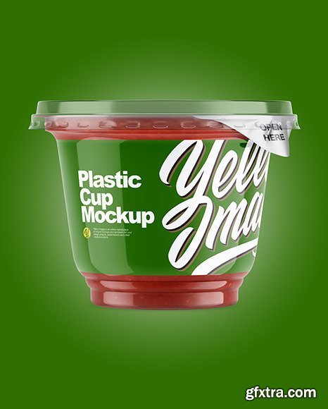 Plastic Cup w/ Sauce Mockup 46880