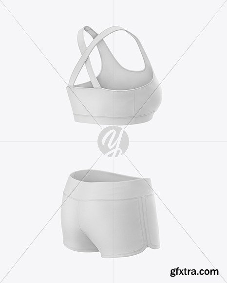 Women\'s Fitness Kit Mockup - Backt Half 46717