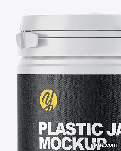 Plastic Jar w/ Kraft Box Mockup 46719