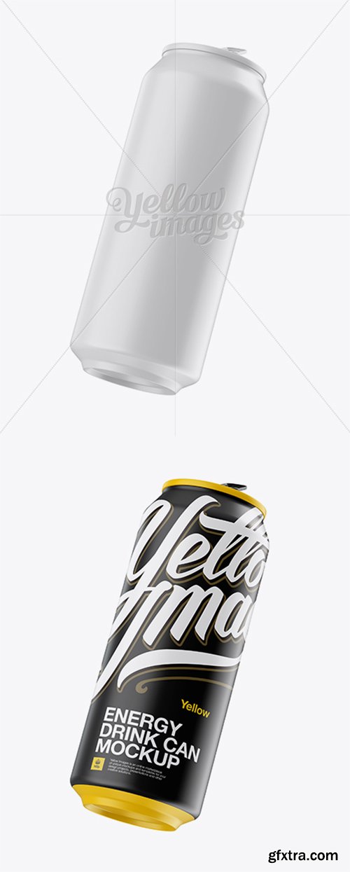 500ml Aluminium Can With Matte Finish Mockup 15256