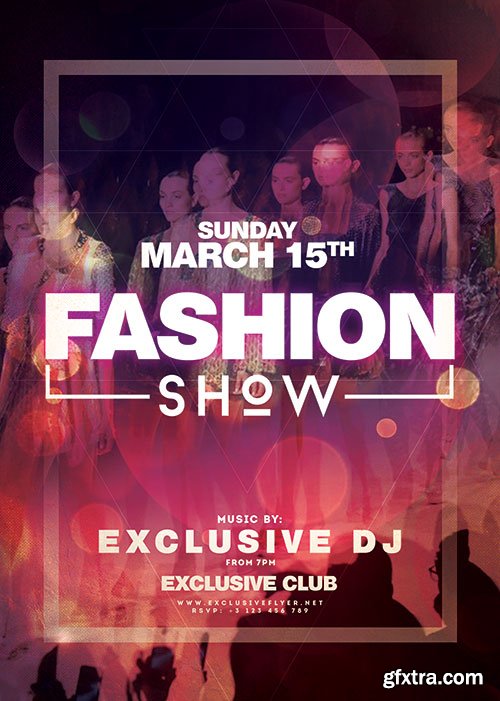 Fashion week show - Premium flyer psd template