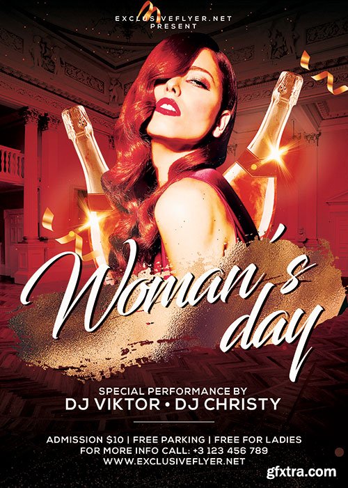 Womans day bash - Premium flyer psd template