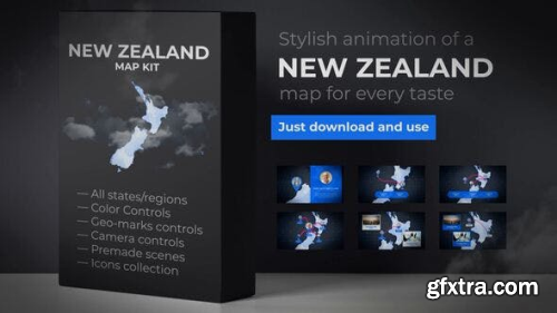 VideoHive New Zealand Map - Aotearoa NZ New Zealand Map Kit 24192708