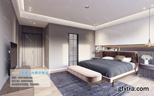 Modern Style Bedroom Interior Scene 28 (2019)