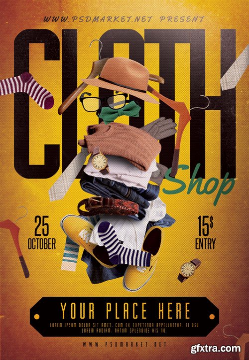 Cloth shop - Premium flyer psd template