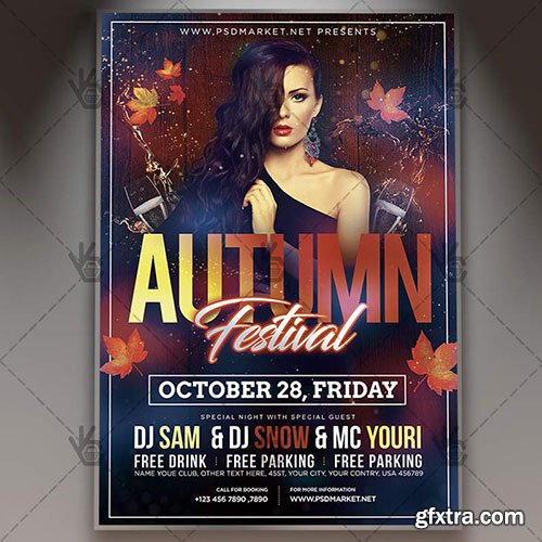 Autumn festival - Premium flyer psd template