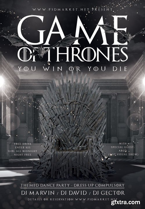 Game of thrones - Premium flyer psd template