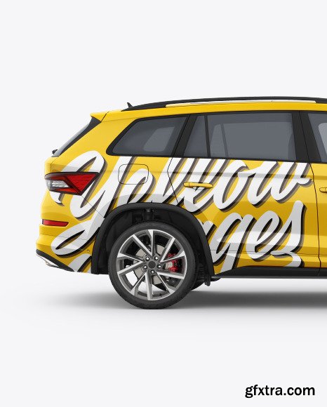 SUV Crossover Car Mockup - Side View 46725