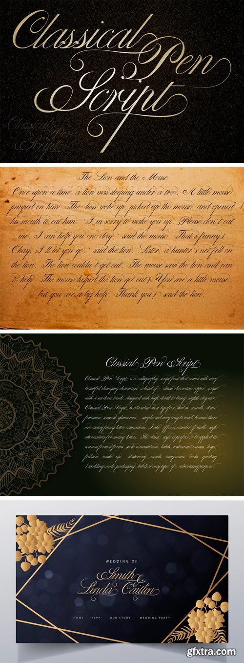 Fontbundles - Classical Pen Script 289366