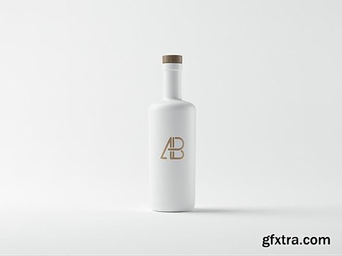 Matte White Bottle Mockup