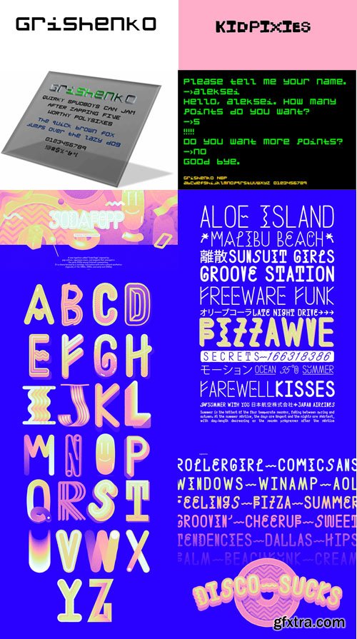 15 Amazing 90's Fonts Collection