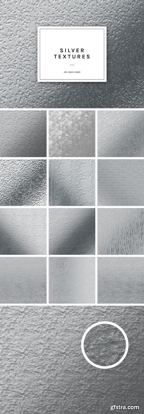 12 Silver Foil Textures