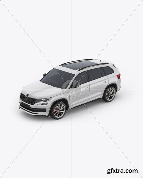 SUV Crossover Car Mockup - Top HalfSide View 46755