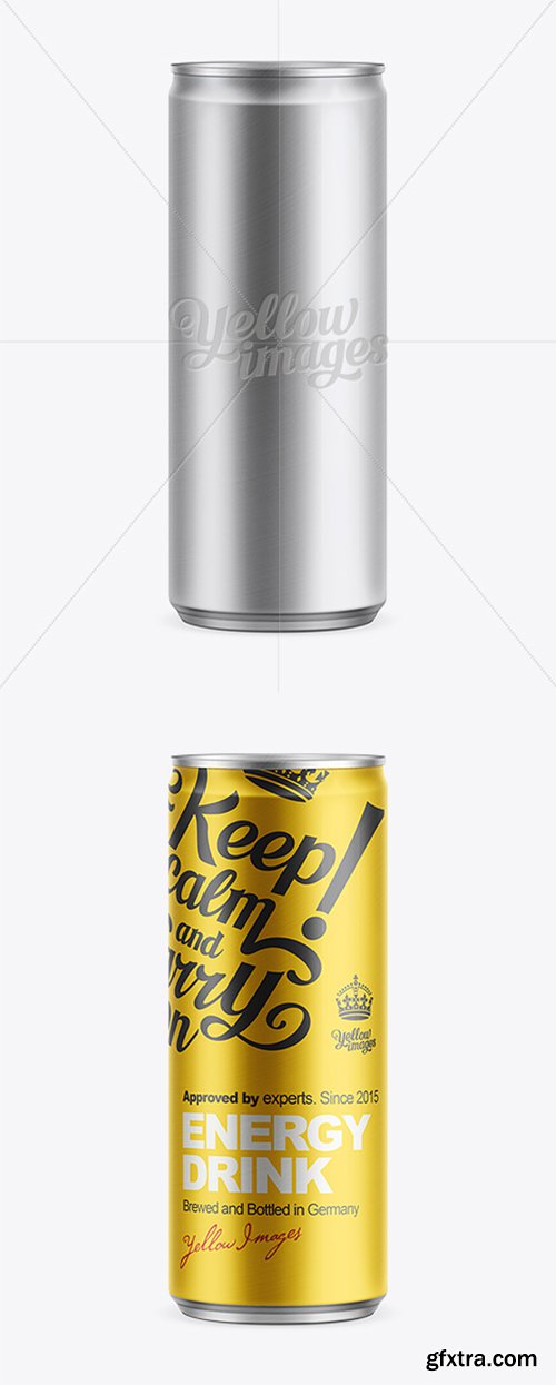 250ml Energy Drink Can Mockup 10564