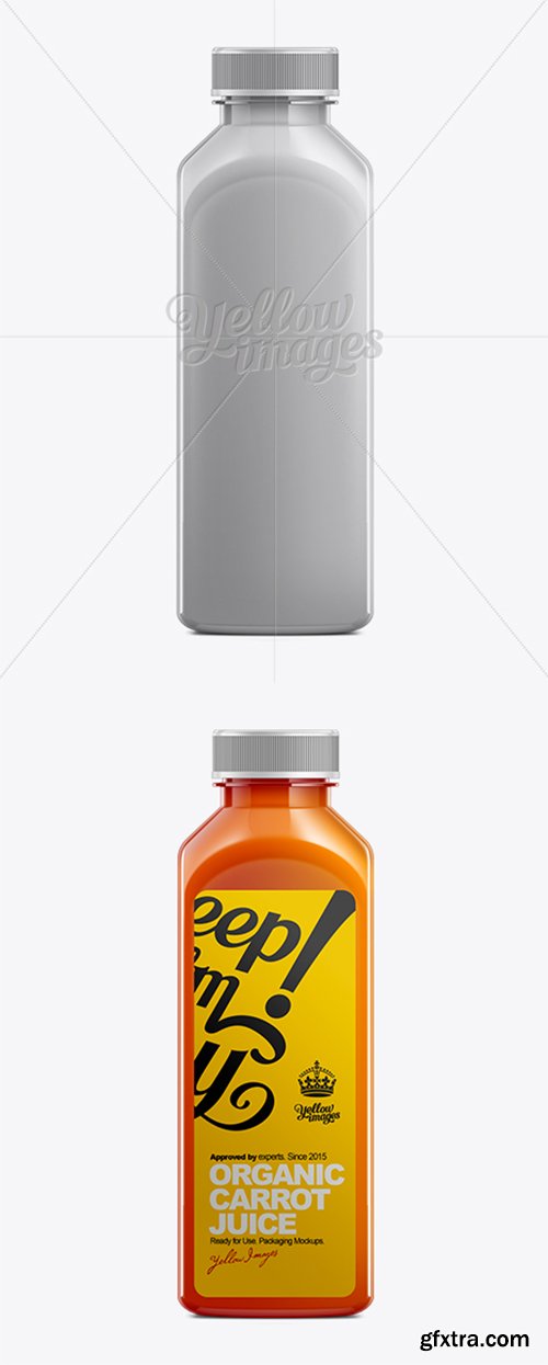 500ml Plastic Juice Bottle Mockup 10532