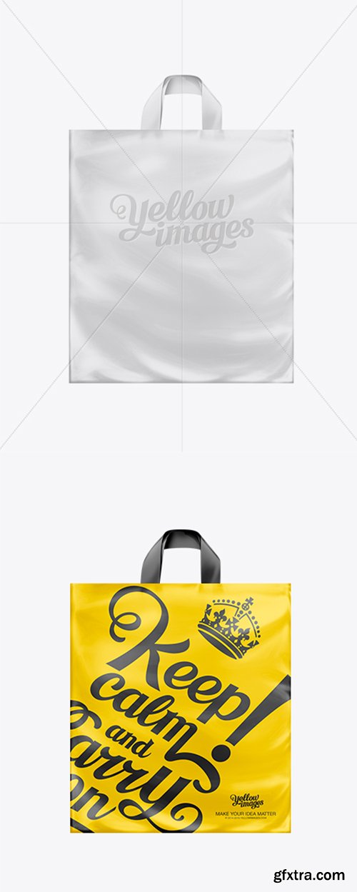 White Plastic Carrier Bag with Loop Handles 10341