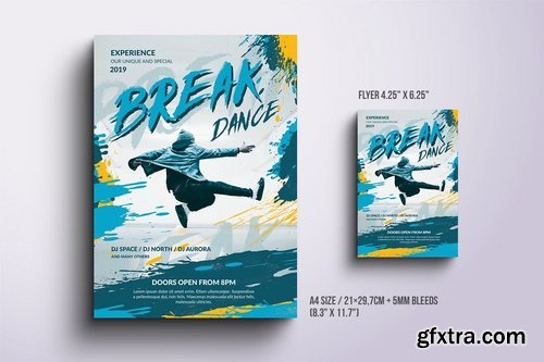 Break Dance Poster and Flyer Design