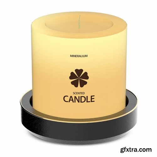 Wooden Candle PSD Mock-ups