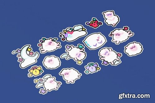 Fun Good Night Stickers Set