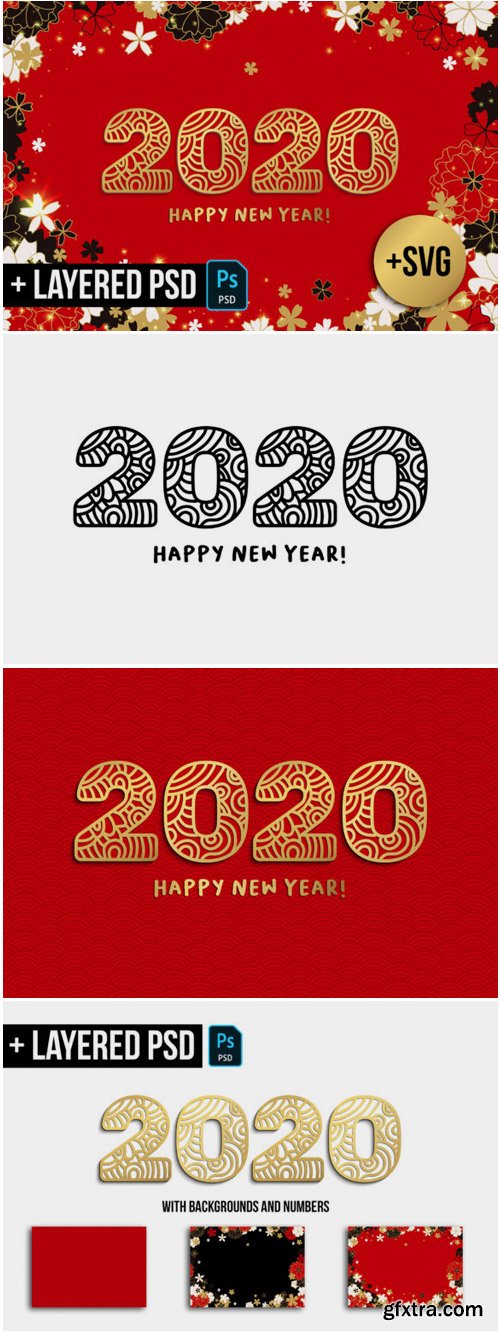 2020 New Year Numbers Illustrations 1663226