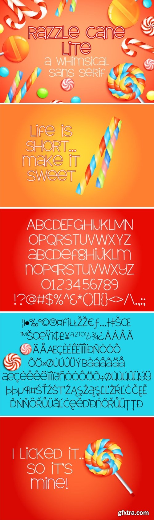 Razzle Cane Lite Font