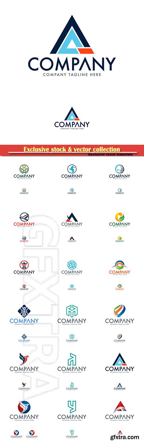 Logo vector template business set # 31