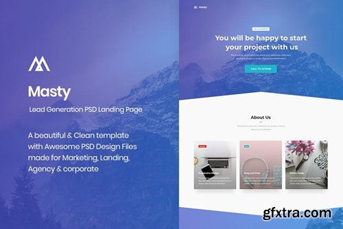 Masty - Lead Generation PSD Landing Page