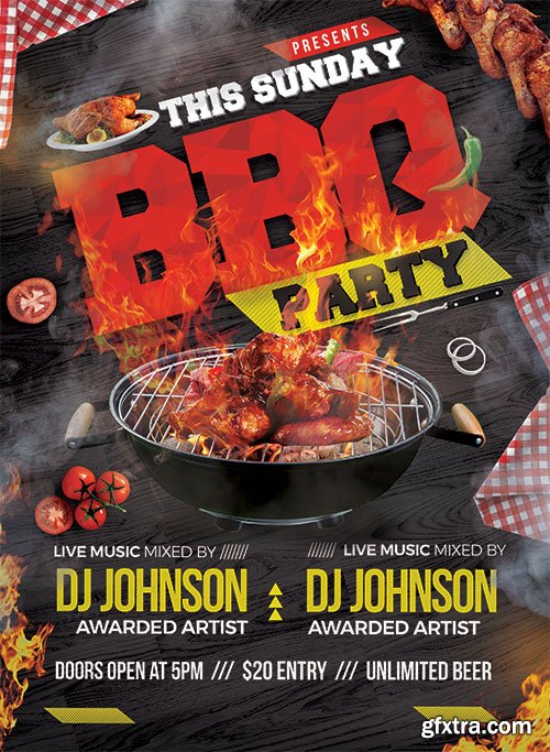 Backyard BBQ Party - Premium flyer psd template