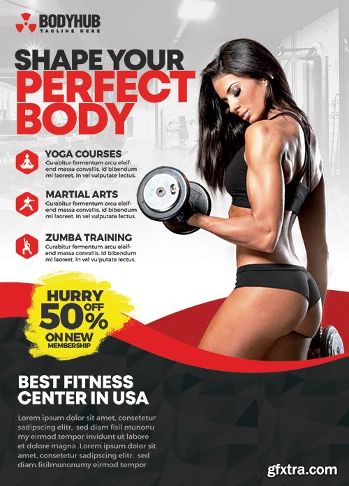 Body Fitness Gym - Premium flyer psd template