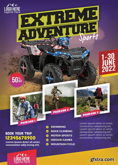 Outdoor Adventure Tour - Premium flyer psd template