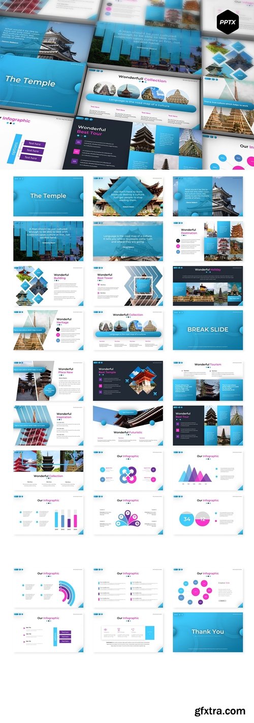 The Temple Powerpoint, Keynote and Google Slides Templates