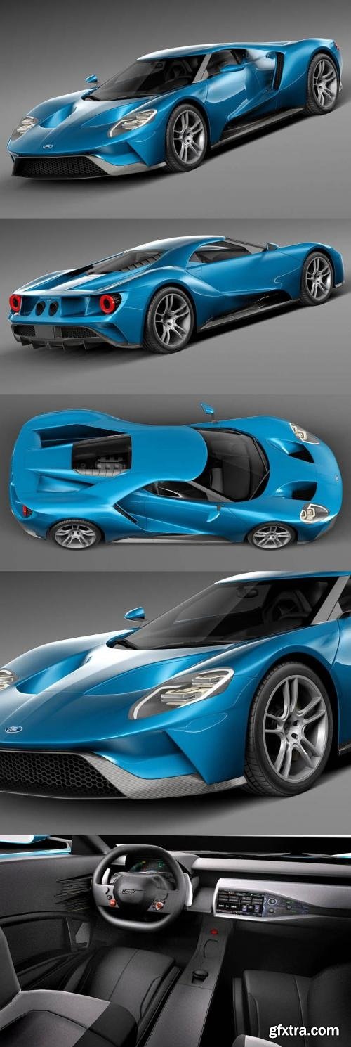 Ford GT 2017 3d Model