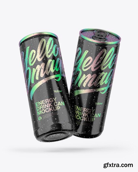 Two Glossy Cans Mockup 46813