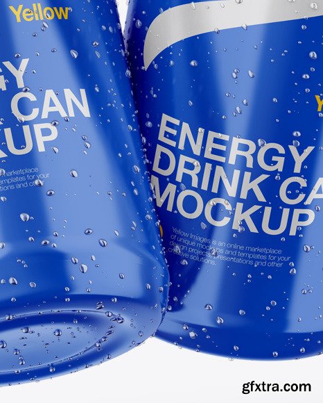 Two Glossy Cans Mockup 46813