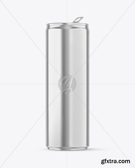 Metallic Aluminum Drink Can Mockup 46791