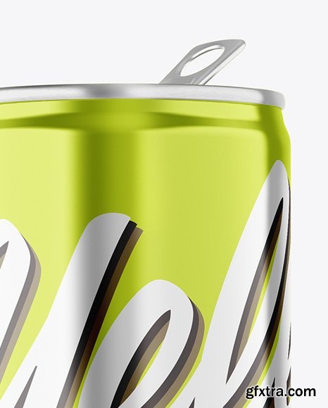 Metallic Aluminum Drink Can Mockup 46791