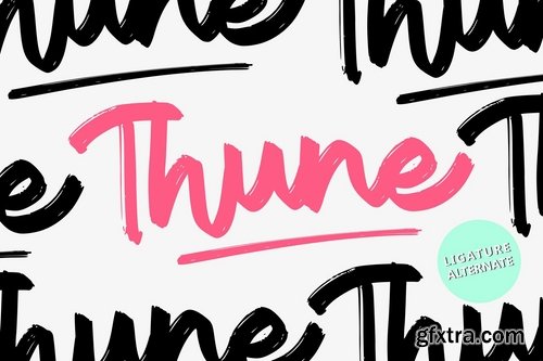 Thune Bold Brush Font