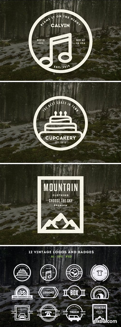 12 Vintage Logos & Badges 008